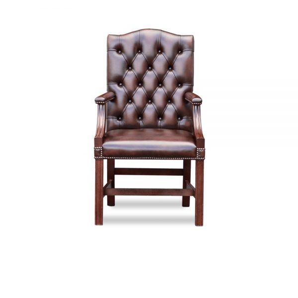 Gainsborough carver chair - antique dark rust