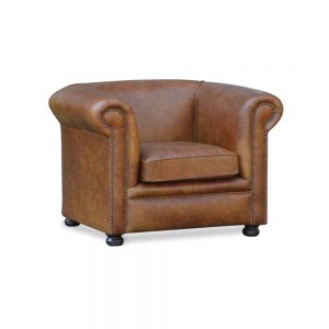 Rossendale plain fauteuil - vintage cognac